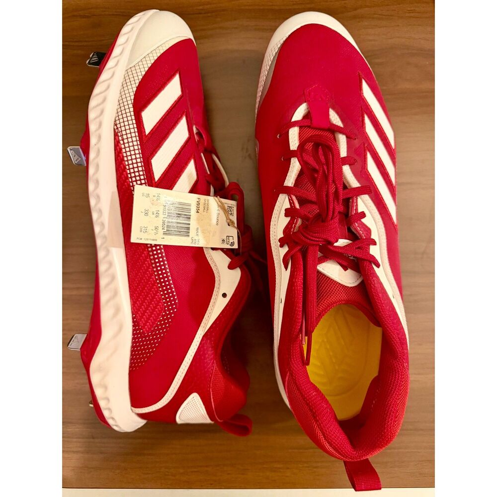 Adidas Icon 6 Bounce Baseball Cleats Men's Size 15 Red White NWOB